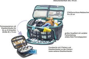 Preview: EliteBags GP'S Softbag medical bag - gray/turquoise